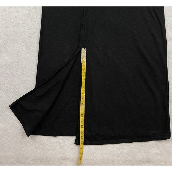 Chicos Dress Womens Size 2 US Large Black Maxi Slub Knit Sleeveless Beach - Picture 6 of 10